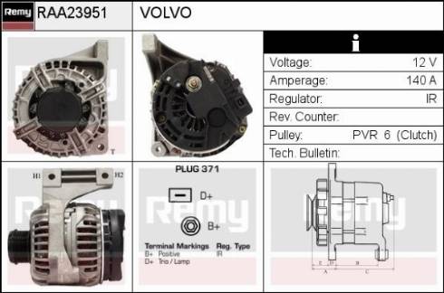 Remy RAA23951 - Alternator furqanavto.az