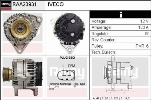 Remy RAA23931 - Alternator furqanavto.az