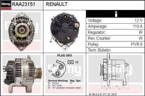 Remy RAA23151 - Alternator furqanavto.az