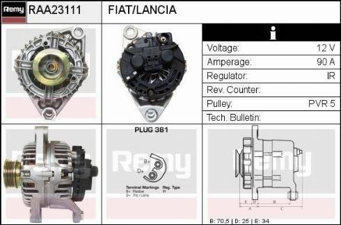 Remy RAA23111 - Alternator furqanavto.az