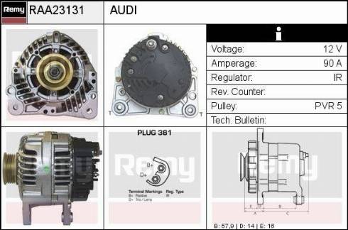 Remy RAA23131 - Alternator furqanavto.az