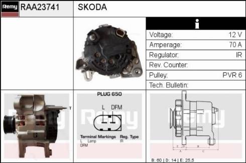 Remy RAA23741 - Alternator furqanavto.az