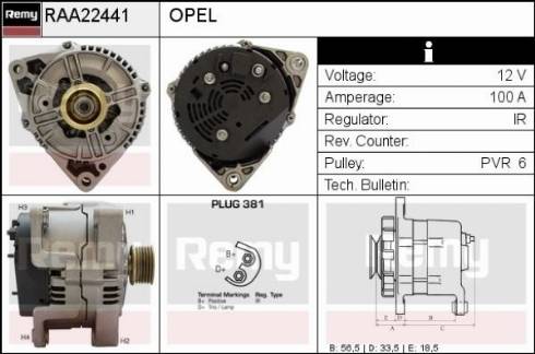 Remy RAA22441 - Alternator furqanavto.az