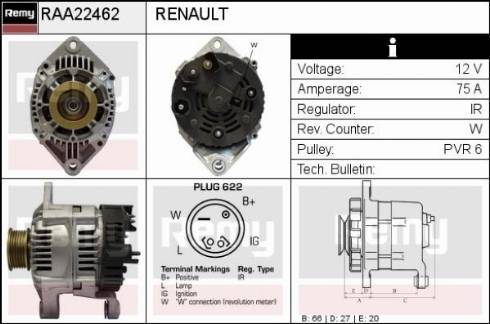 Remy RAA22462 - Alternator furqanavto.az