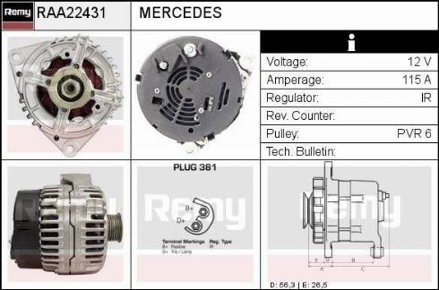 Remy RAA22431 - Alternator furqanavto.az