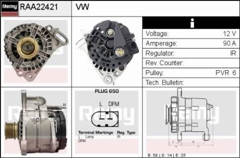 Remy RAA22421 - Alternator furqanavto.az