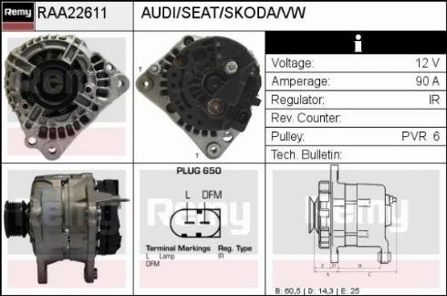 Remy RAA22611 - Alternator furqanavto.az