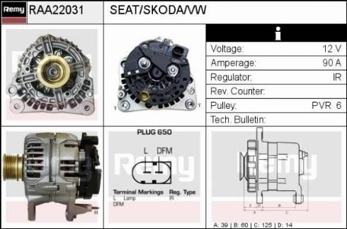 Remy RAA22031 - Alternator furqanavto.az