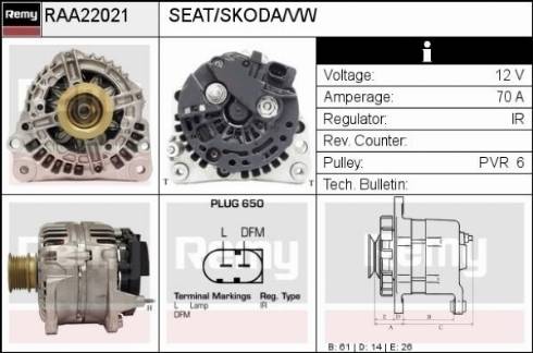 Remy RAA22021 - Alternator furqanavto.az