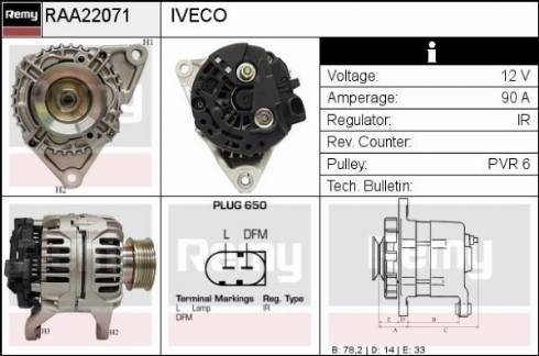 Remy RAA22071 - Alternator furqanavto.az