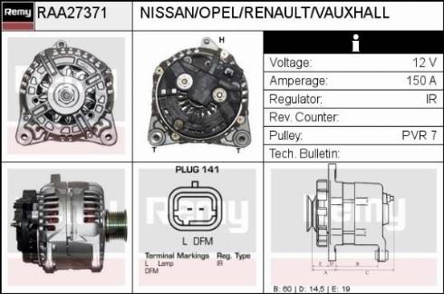 Remy RAA27371 - Alternator furqanavto.az