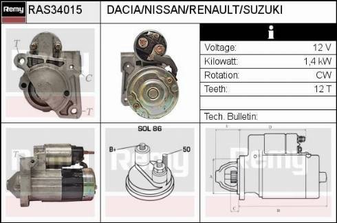 Remy RAS34015 - Başlanğıc furqanavto.az