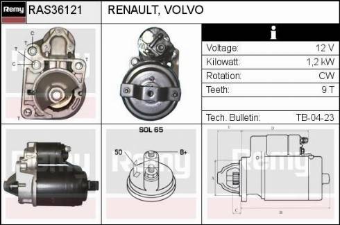 Remy RAS36121 - Başlanğıc furqanavto.az