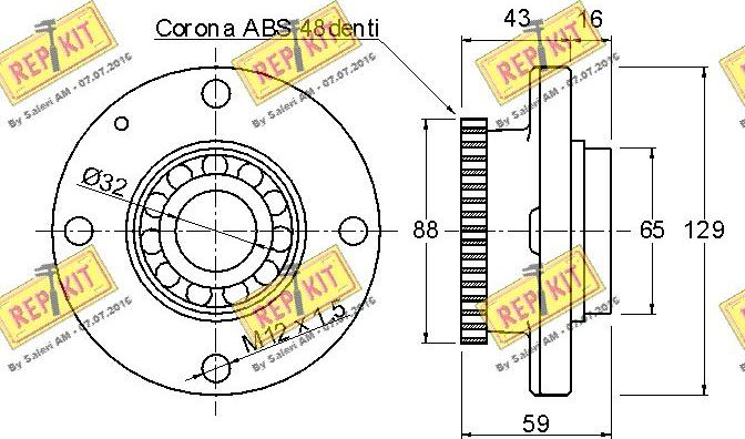 REPKIT RKB1506 - Təkər qovşağı, podşipnik dəsti furqanavto.az