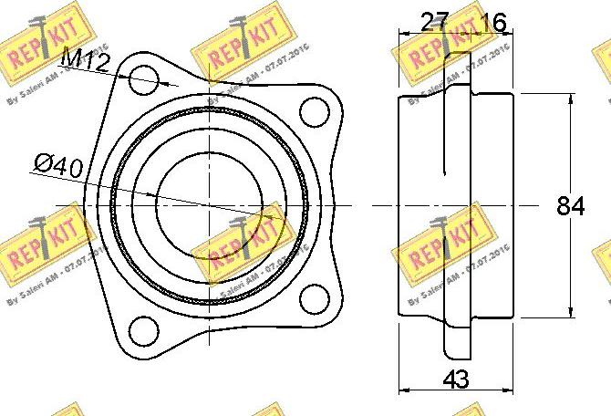 REPKIT RKB1779 - Təkər qovşağı, podşipnik dəsti furqanavto.az