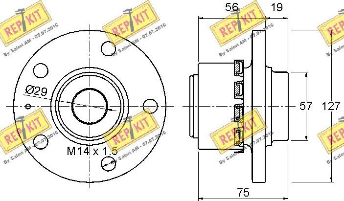 REPKIT RKB2468 - Təkər qovşağı, podşipnik dəsti furqanavto.az