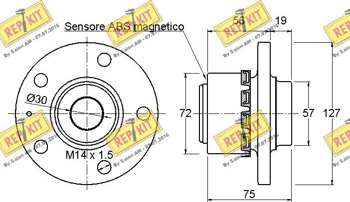 REPKIT RKB2422 - Təkər qovşağı, podşipnik dəsti furqanavto.az