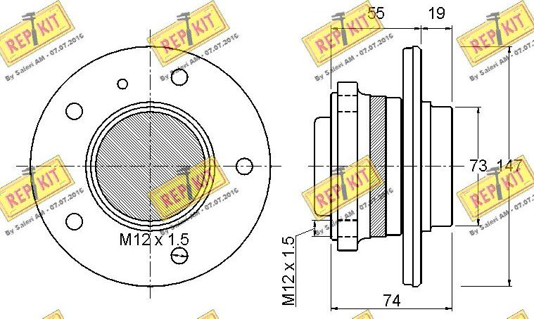 REPKIT RKB2586 - Təkər qovşağı, podşipnik dəsti furqanavto.az