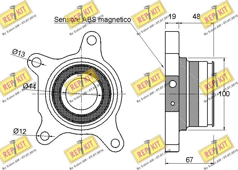 REPKIT RKB2536 - Təkər qovşağı, podşipnik dəsti furqanavto.az