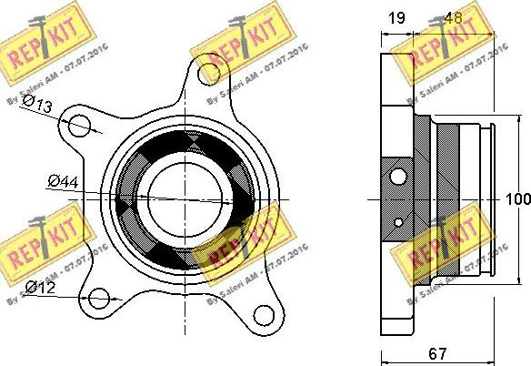 REPKIT RKB2537 - Təkər qovşağı, podşipnik dəsti furqanavto.az