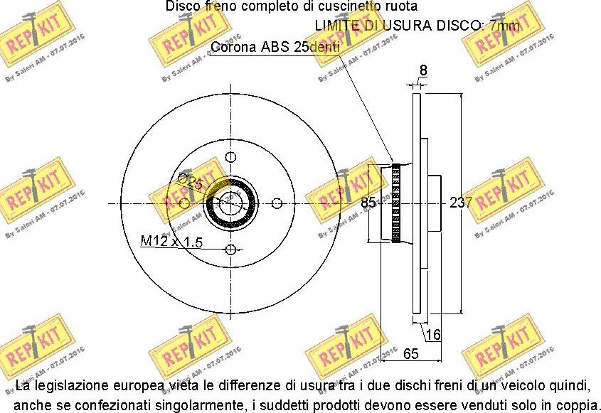 REPKIT RKB2528 - Əyləc Diski furqanavto.az