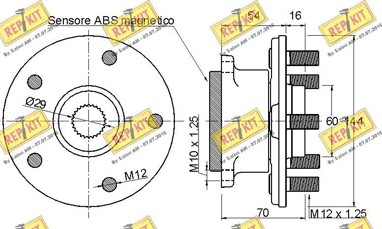 REPKIT RKB2242 - Təkər qovşağı, podşipnik dəsti furqanavto.az