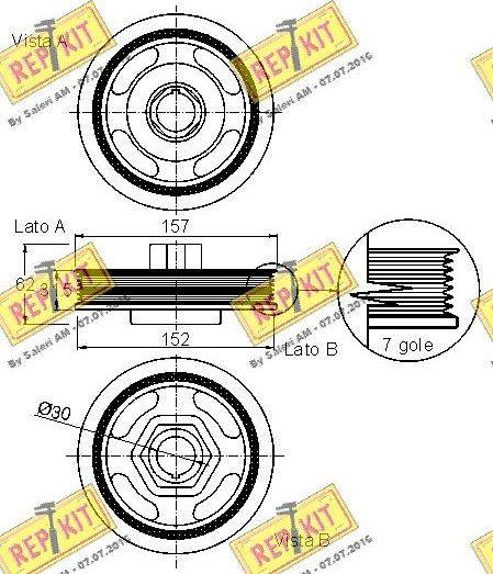 REPKIT RKT9193 - Kəmər kasnağı, krank mili furqanavto.az