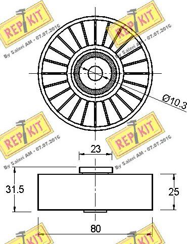 REPKIT RKT1454 - Yönləndirmə / Bələdçi Kasnağı, v-yivli kəmər furqanavto.az