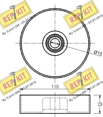 REPKIT RKT1456 - Yönləndirmə / Bələdçi Kasnağı, v-yivli kəmər furqanavto.az