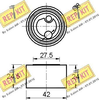 REPKIT RKT1436 - Gərginlik kasnağı, vaxt kəməri furqanavto.az