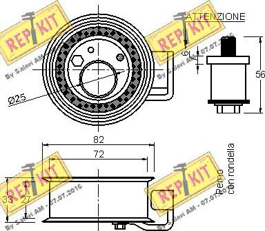 REPKIT RKT1474 - Gərginlik kasnağı, vaxt kəməri furqanavto.az