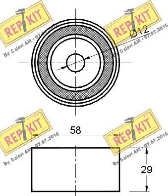 REPKIT RKT1583 - Yönləndirmə / Bələdçi kasnağı, vaxt kəməri furqanavto.az