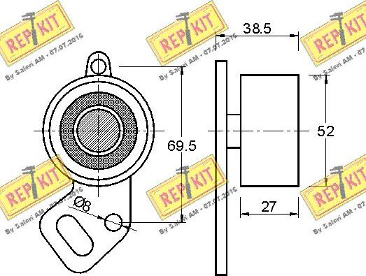 REPKIT RKT1613 - Gərginlik kasnağı, vaxt kəməri furqanavto.az