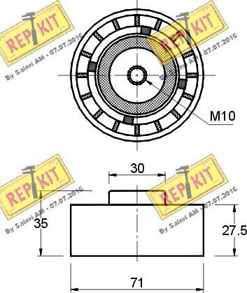 REPKIT RKT1198 - Yönləndirmə / Bələdçi kasnağı, vaxt kəməri furqanavto.az