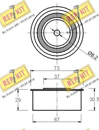 REPKIT RKT1141 - Yönləndirmə / Bələdçi kasnağı, vaxt kəməri furqanavto.az