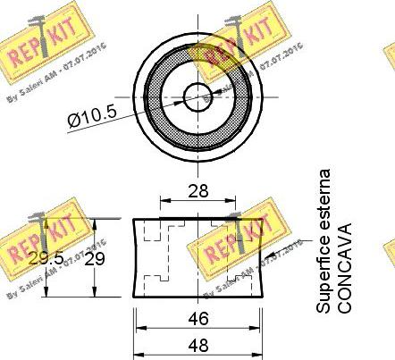 REPKIT RKT1189 - Yönləndirmə / Bələdçi kasnağı, vaxt kəməri furqanavto.az