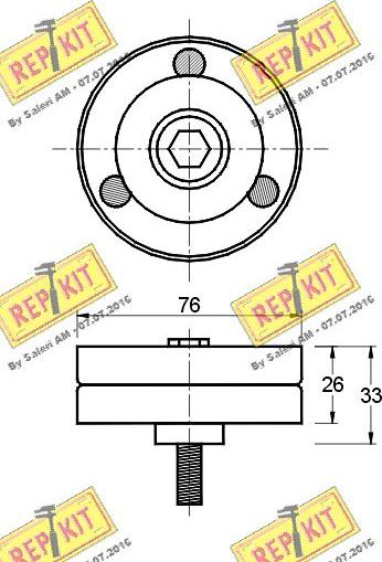 REPKIT RKT1186 - Yönləndirmə / Bələdçi Kasnağı, v-yivli kəmər furqanavto.az