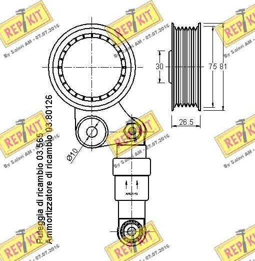 REPKIT RKT1853 - Kəmər Dartıcı, v-yivli kəmər furqanavto.az