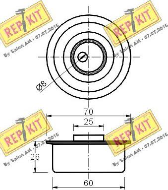 REPKIT RKT1335 - Gərginlik kasnağı, vaxt kəməri furqanavto.az