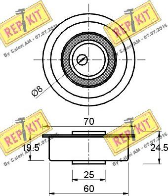 REPKIT RKT1331 - Gərginlik kasnağı, vaxt kəməri furqanavto.az