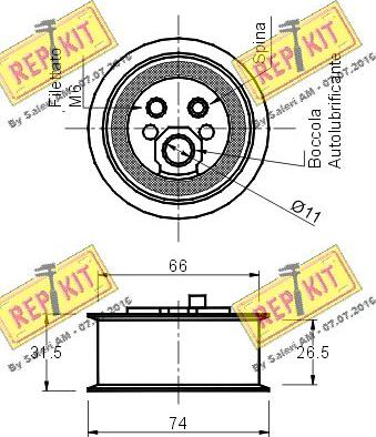 REPKIT RKT1370 - Gərginlik kasnağı, vaxt kəməri furqanavto.az