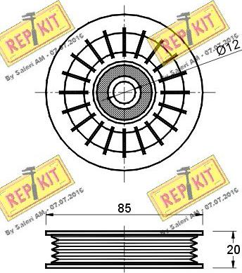 REPKIT RKT1745 - Yönləndirmə / Bələdçi Kasnağı, v-yivli kəmər furqanavto.az