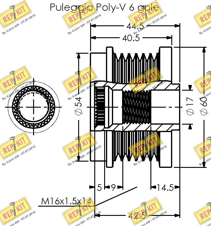 REPKIT RKT3481 - Kasnak, alternator, sərbəst dönərli mufta furqanavto.az