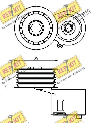 REPKIT RKT3435 - Kəmər Dartıcı, v-yivli kəmər www.furqanavto.az