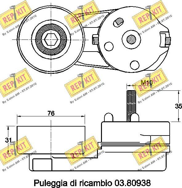 REPKIT RKT3420 - Kəmər Dartıcı, v-yivli kəmər furqanavto.az