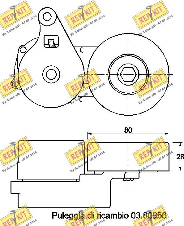 REPKIT RKT3657 - Kəmər Dartıcı, v-yivli kəmər furqanavto.az