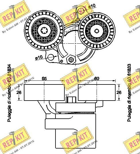 REPKIT RKT3603 - Kəmər Dartıcı, v-yivli kəmər www.furqanavto.az