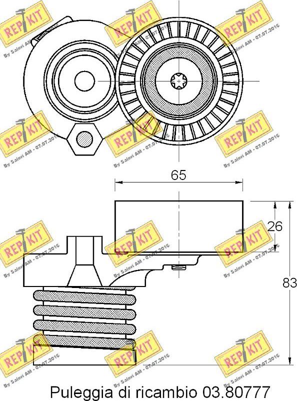 REPKIT RKT3672 - Kəmər Dartıcı, v-yivli kəmər furqanavto.az