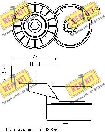 REPKIT RKT3079 - Kəmər Dartıcı, v-yivli kəmər furqanavto.az