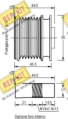 REPKIT RKT3109 - Kasnak, alternator, sərbəst dönərli mufta furqanavto.az